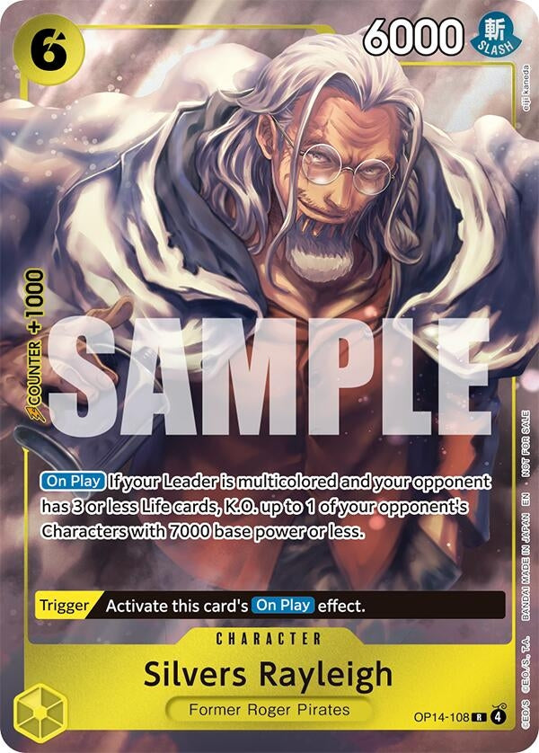 Image for Silvers Rayleigh (Dash Pack) (OP14-108) (The Azure Sea's Seven) (OP14) - One Piece Card Game