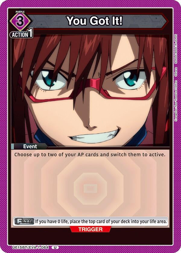 Image for You Got It! (UE15BT/EVA-1-064) (UE15BT: Evangelion: New Theatrical Edition) (UE15BT) - Union Arena
