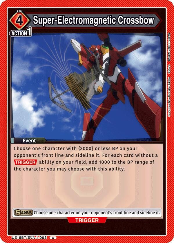 Image for Super-Electromagnetic Crossbow (UE15BT/EVA-1-098) (UE15BT: Evangelion: New Theatrical Edition) (UE15BT) - Union Arena