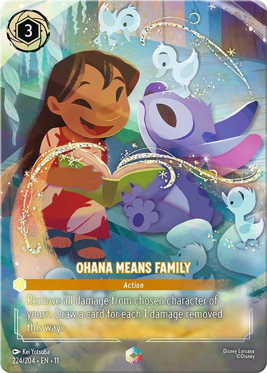 Image for Ohana Means Family (Enchanted) (224/204) (Winterspell) (11) - Disney Lorcana