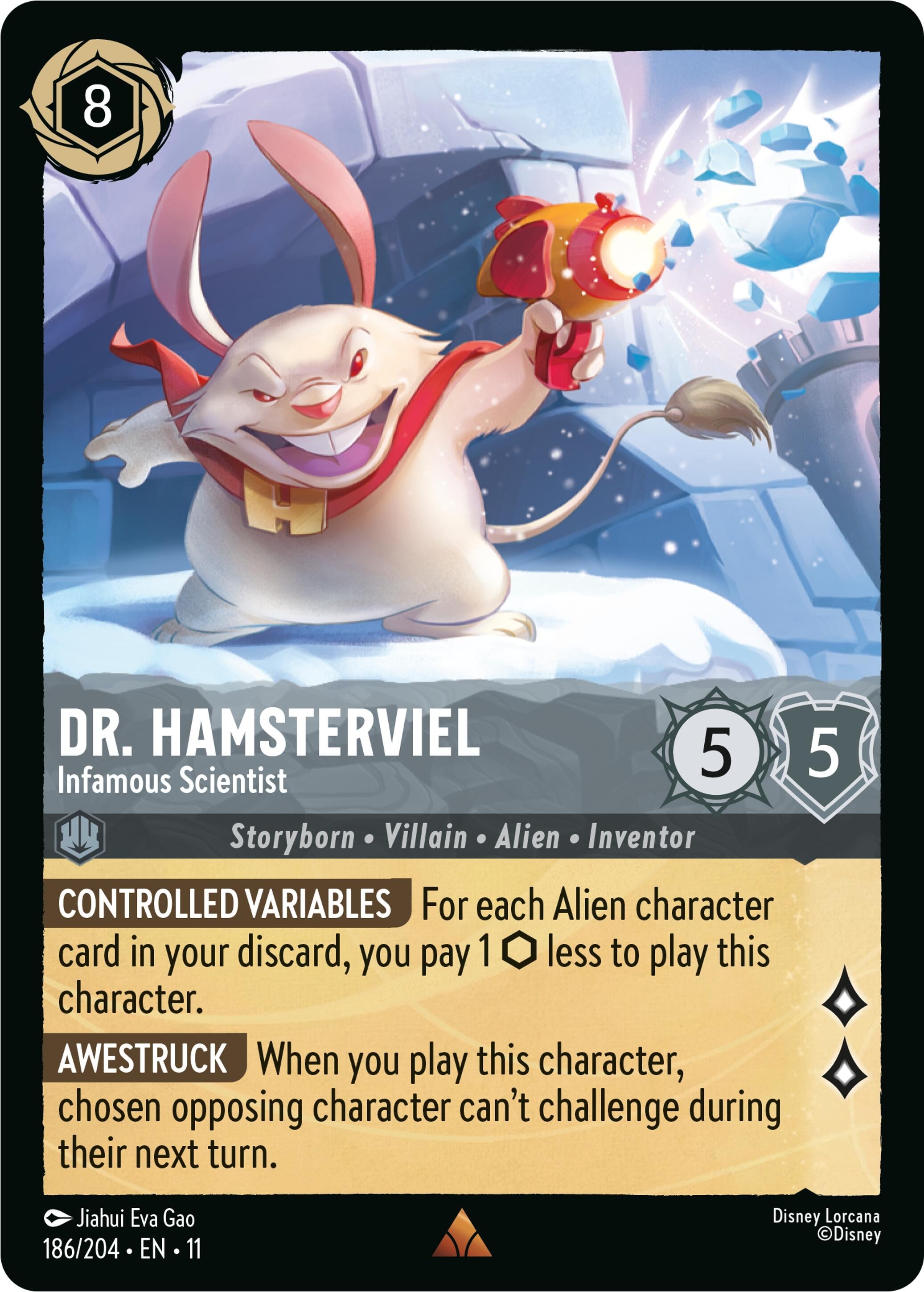 Image for Dr. Hamsterviel - Infamous Scientist (186/204) (Winterspell) (11) - Disney Lorcana