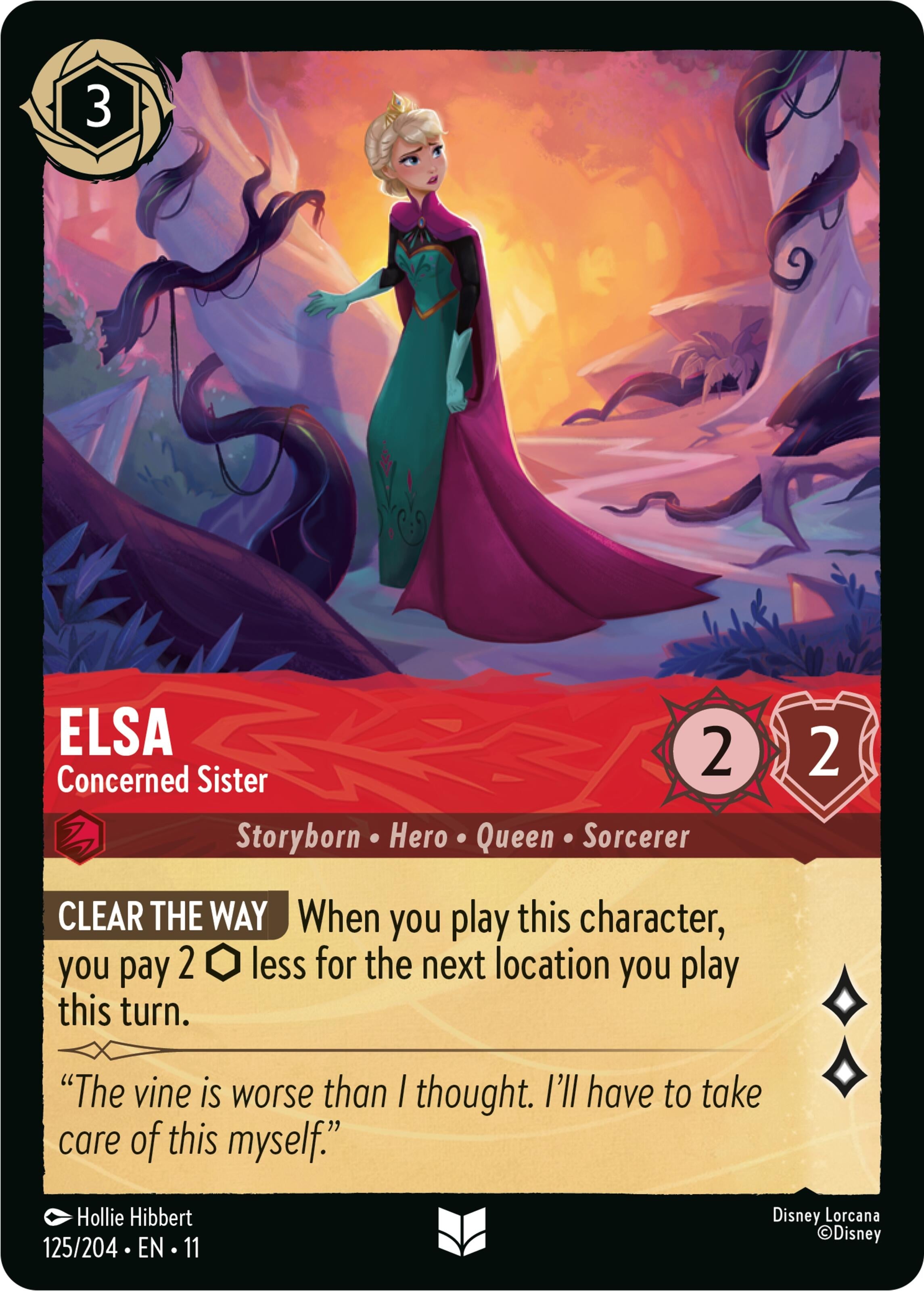 Image for Elsa - Concerned Sister (125/204) (Winterspell) (11) - Disney Lorcana