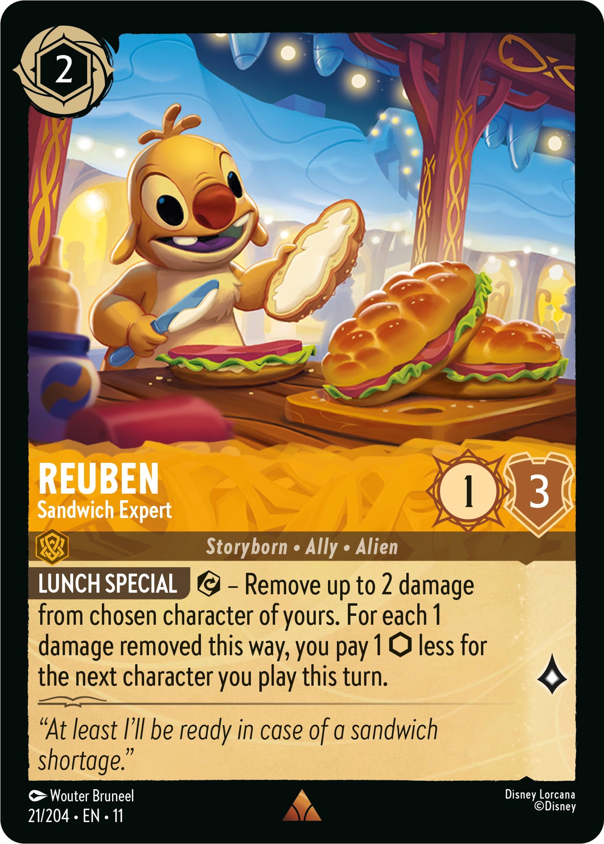 Image for Reuben - Sandwich Expert (21/204) (Winterspell) (11) - Disney Lorcana