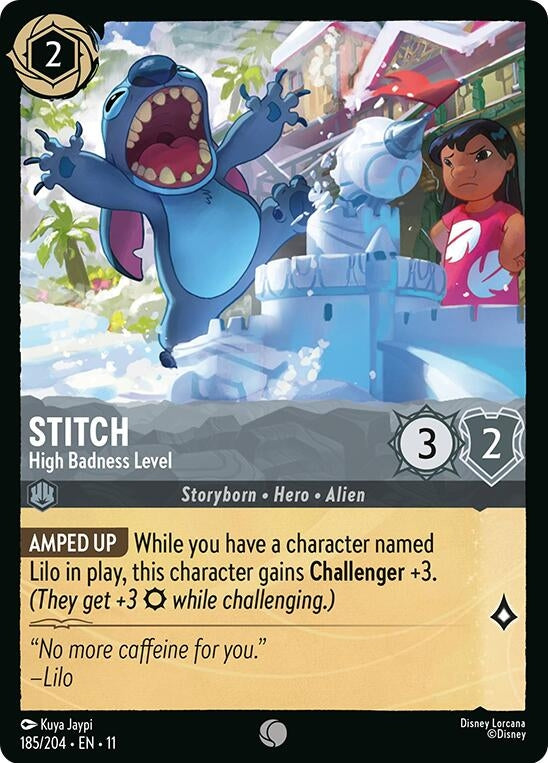Image for Stitch - High Badness Level (185/204) (Winterspell) (11) - Disney Lorcana