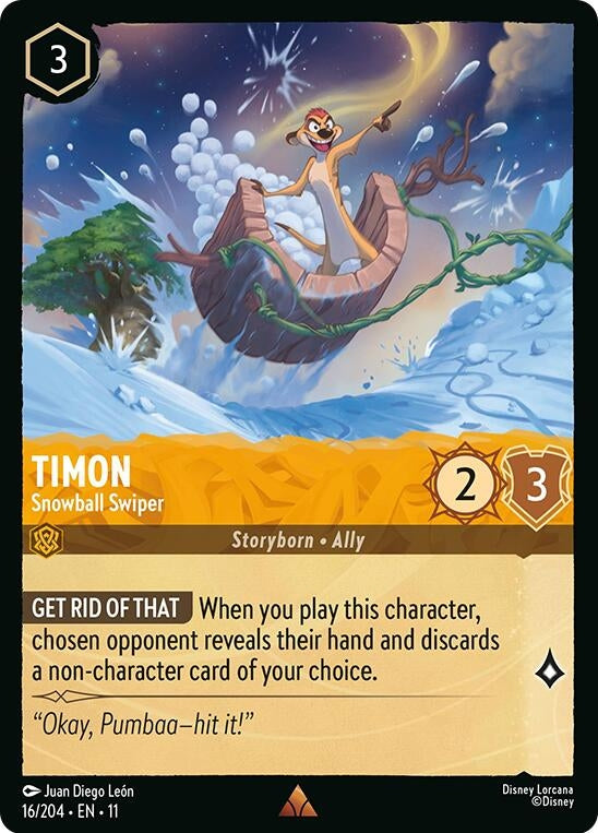 Image for Timon - Snowball Swiper (16/204) (Winterspell) (11) - Disney Lorcana