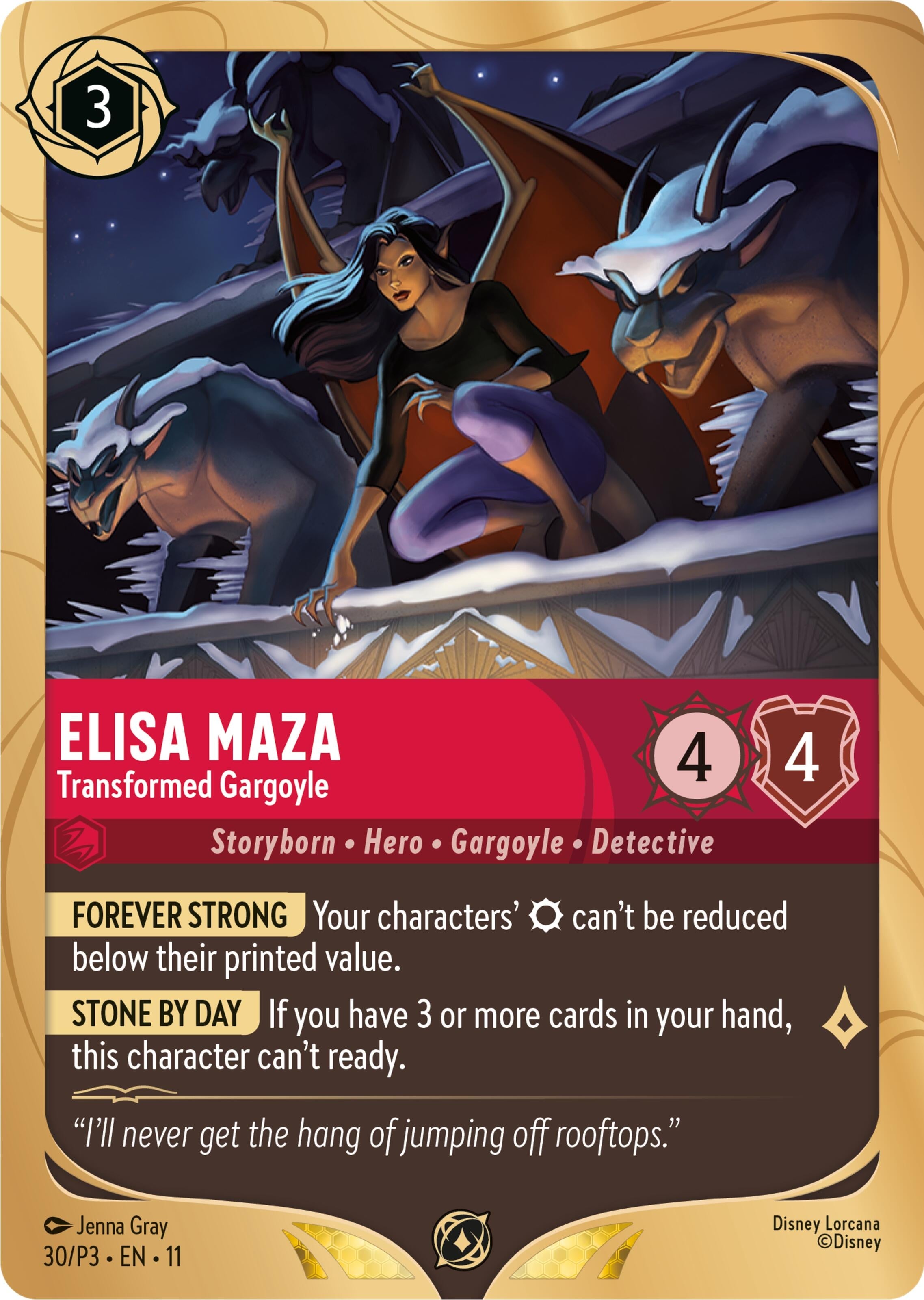 Image for Elisa Maza - Transformed Gargoyle (30) (Disney Lorcana Promo Cards) (DLPC) - Disney Lorcana
