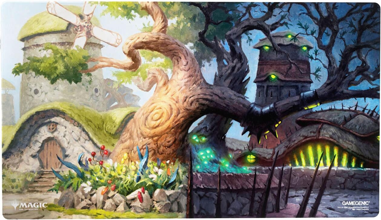 Image for Magic: The Gathering Lorwyn Eclipsed Shiny Playmat - Temple Garden - Playmats