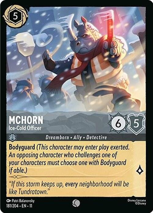 Image for McHorn - Ice-Cold Officer (181/204) (Winterspell) (11) - Disney Lorcana