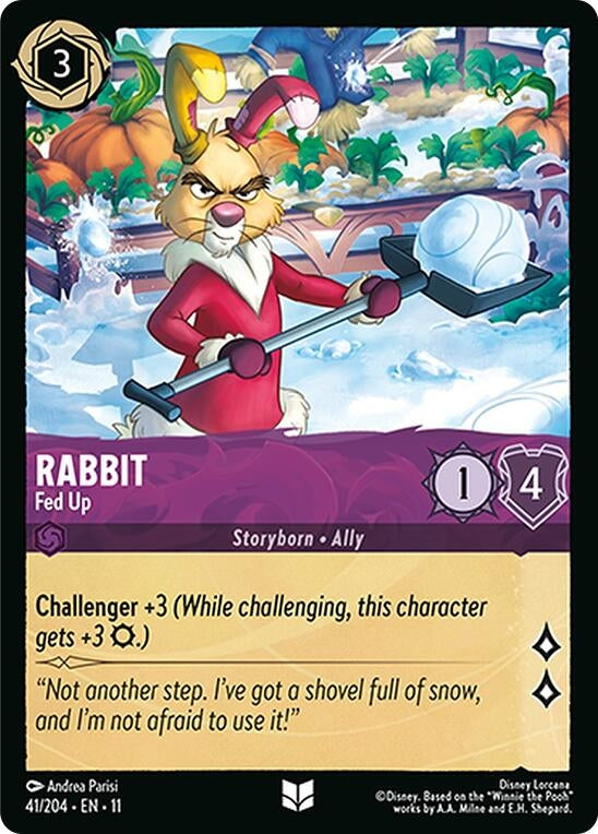 Image for Rabbit - Fed Up (41/204) (Winterspell) (11) - Disney Lorcana