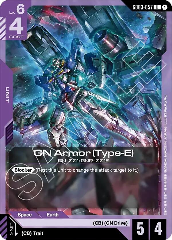 Image for GN Armor (Type-E) (GD03-057) (Steel Requiem) (GD03) - Gundam Card Game