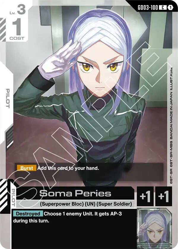 Image for Soma Peries (GD03-100) (Steel Requiem) (GD03) - Gundam Card Game
