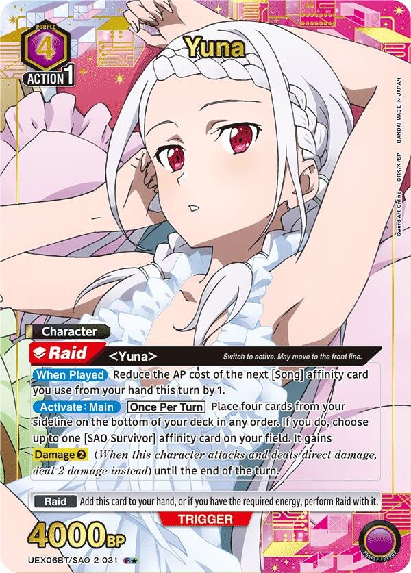 Image for Yuna (031) (R*) (UEX06BT/SAO-2-031) (UEX06BT: Sword Art Online Vol.2) (UEX06BT) - Union Arena