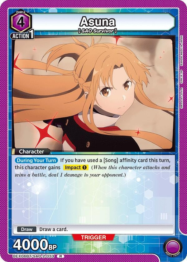 Image for Asuna (033) (UEX06BT/SAO-2-033) (UEX06BT: Sword Art Online Vol.2) (UEX06BT) - Union Arena