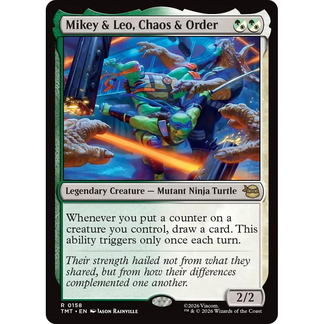 Image for Mikey & Leo, Chaos & Order (158) (Teenage Mutant Ninja Turtles) - Magic: The Gathering
