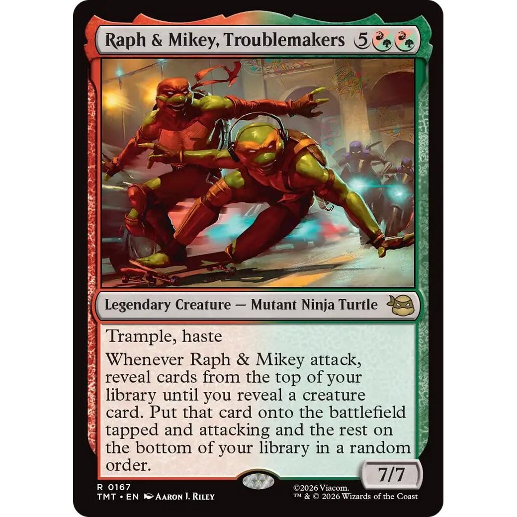 Image for Raph & Mikey, Troublemakers (167) (Teenage Mutant Ninja Turtles) - Magic: The Gathering
