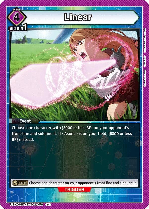Image for Linear (UEX06BT/SAO-2-059) (UEX06BT: Sword Art Online Vol.2) (UEX06BT) - Union Arena