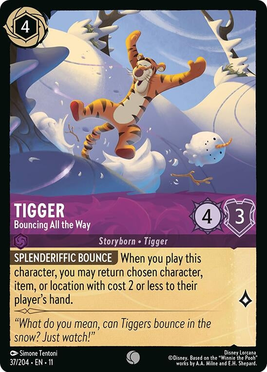 Image for Tigger - Bouncing All the Way (37/204) (Winterspell) (11) - Disney Lorcana