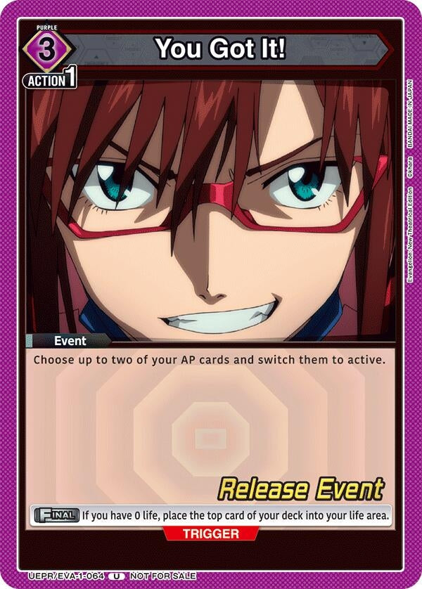 Image for You Got It! (UEPR/EVA-1-064) (UE15BT: Evangelion: New Theatrical Edition Release Event Cards) (UE15BT_RE) - Union Arena