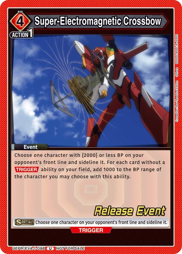 Image for Super-Electromagnetic Crossbow (UEPR/EVA-1-098) (UE15BT: Evangelion: New Theatrical Edition Release Event Cards) (UE15BT_RE) - Union Arena