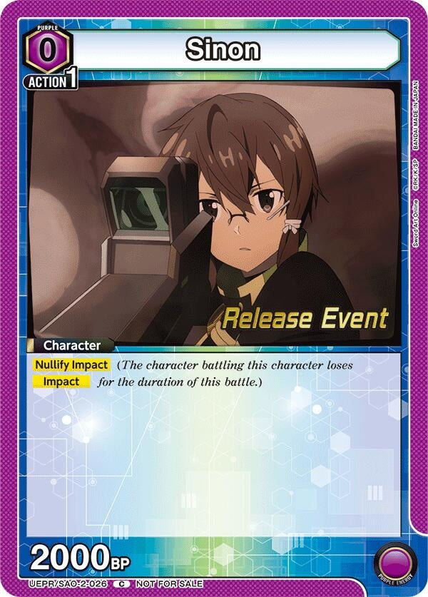 Image for Sinon (026) (UEPR/SAO-2-026) (UEX06BT: Sword Art Online Vol.2 Release Event Cards) (UEX06BT_RE) - Union Arena