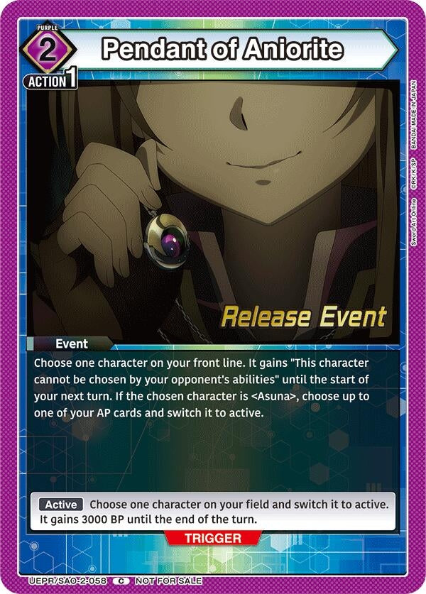 Image for Pendant of Aniorite (UEPR/SAO-2-058) (UEX06BT: Sword Art Online Vol.2 Release Event Cards) (UEX06BT_RE) - Union Arena