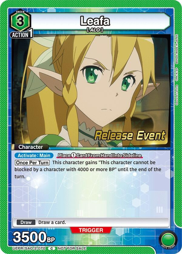 Image for Leafa (070) (UEPR/SAO-2-070) (UEX06BT: Sword Art Online Vol.2 Release Event Cards) (UEX06BT_RE) - Union Arena