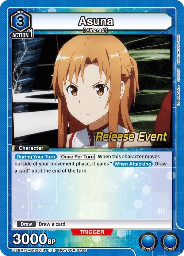 Image for Asuna (014) (UEPR/SAO-2-014) (UEX06BT: Sword Art Online Vol.2 Release Event Cards) (UEX06BT_RE) - Union Arena