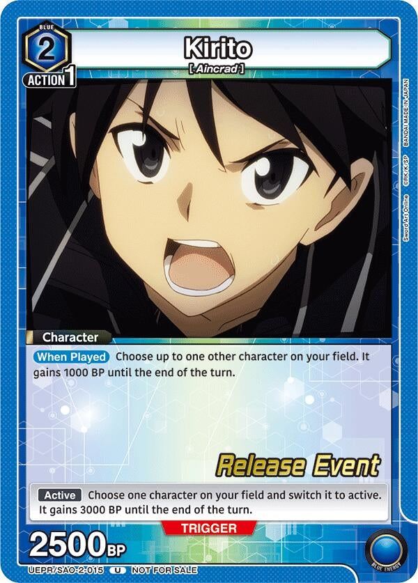 Image for Kirito (015) (UEPR/SAO-2-015) (UEX06BT: Sword Art Online Vol.2 Release Event Cards) (UEX06BT_RE) - Union Arena
