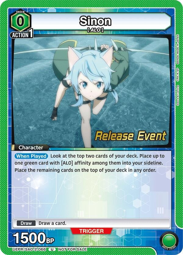 Image for Sinon (066) (UEPR/SAO-2-066) (UEX06BT: Sword Art Online Vol.2 Release Event Cards) (UEX06BT_RE) - Union Arena