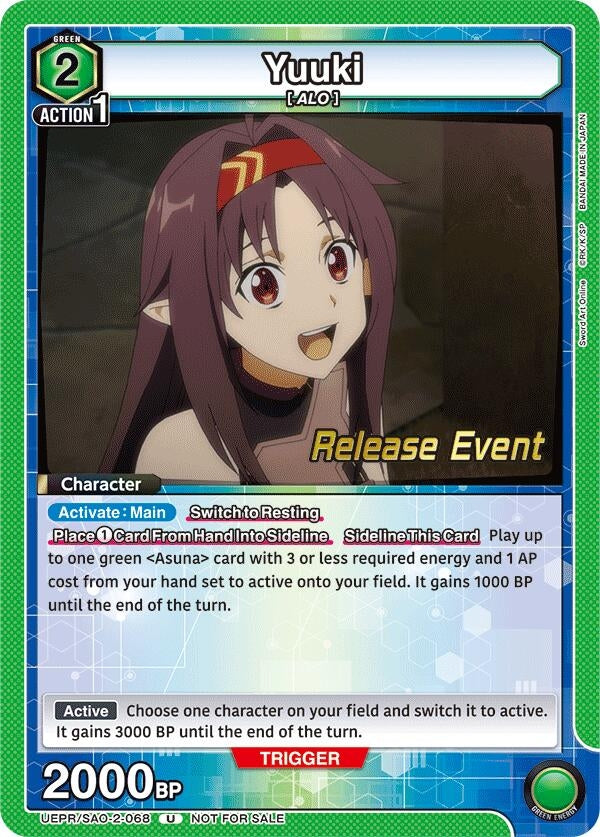 Image for Yuuki (068) (UEPR/SAO-2-068) (UEX06BT: Sword Art Online Vol.2 Release Event Cards) (UEX06BT_RE) - Union Arena
