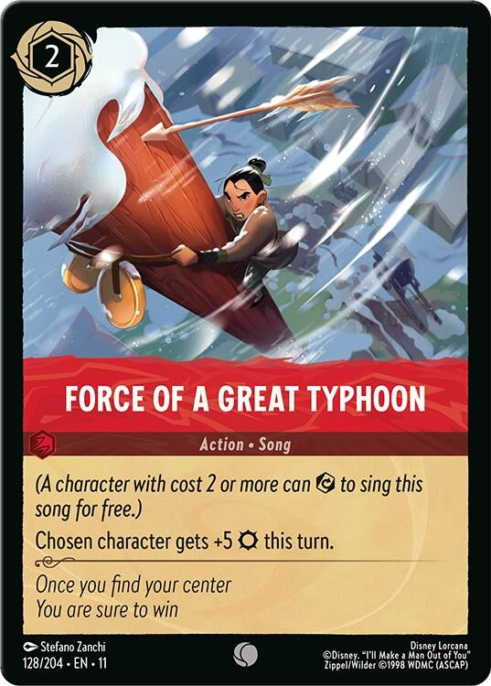 Image for Force of a Great Typhoon (128/204) (Winterspell) (11) - Disney Lorcana