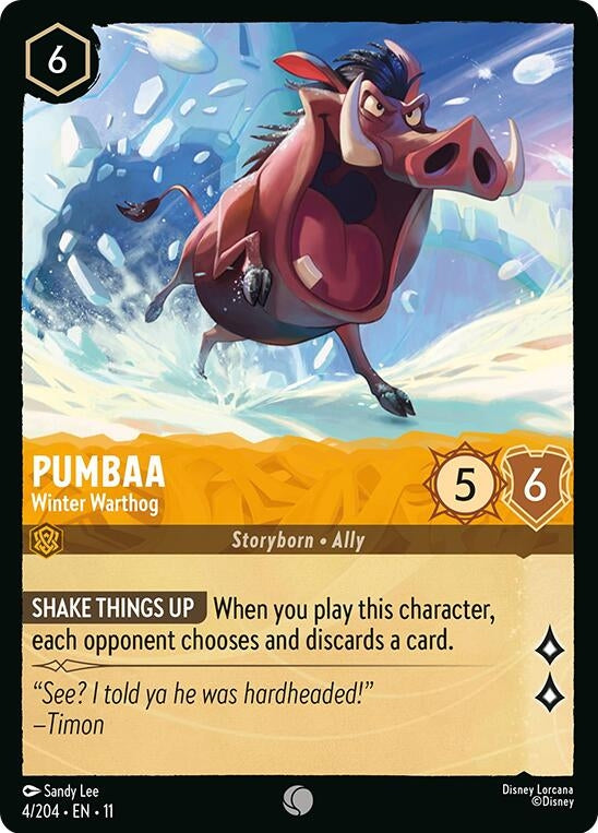 Image for Pumbaa - Winter Warthog (4/204) (Winterspell) (11) - Disney Lorcana