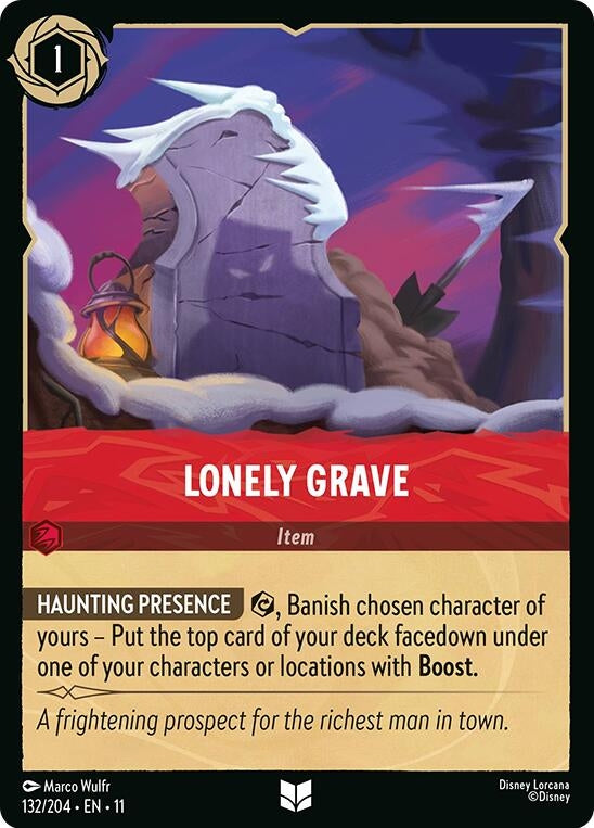 Image for Lonely Grave (132/204) (Winterspell) (11) - Disney Lorcana