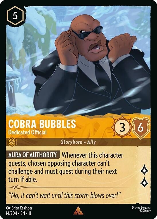 Image for Cobra Bubbles - Dedicated Official (14/204) (Winterspell) (11) - Disney Lorcana
