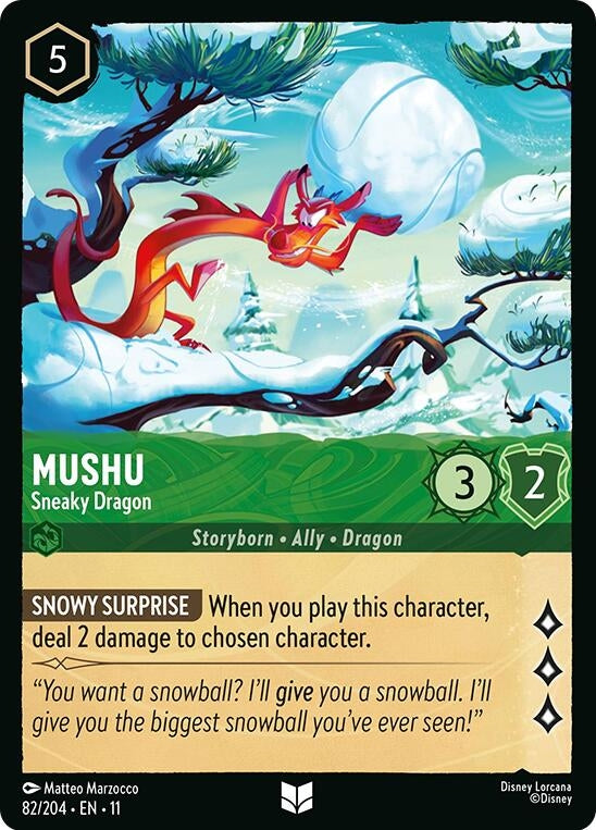 Image for Mushu - Sneaky Dragon (82/204) (Winterspell) (11) - Disney Lorcana
