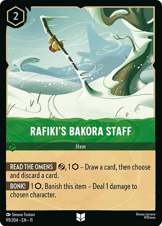Image for Rafiki's Bakora Staff (99/204) (Winterspell) (11) - Disney Lorcana