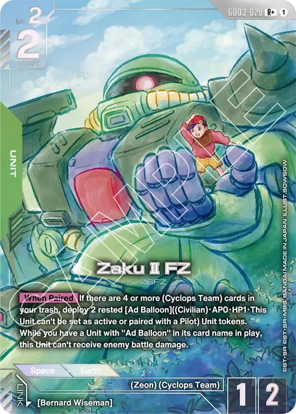 Image for Zaku II FZ (R+) (GD03-020) (Steel Requiem) (GD03) - Gundam Card Game