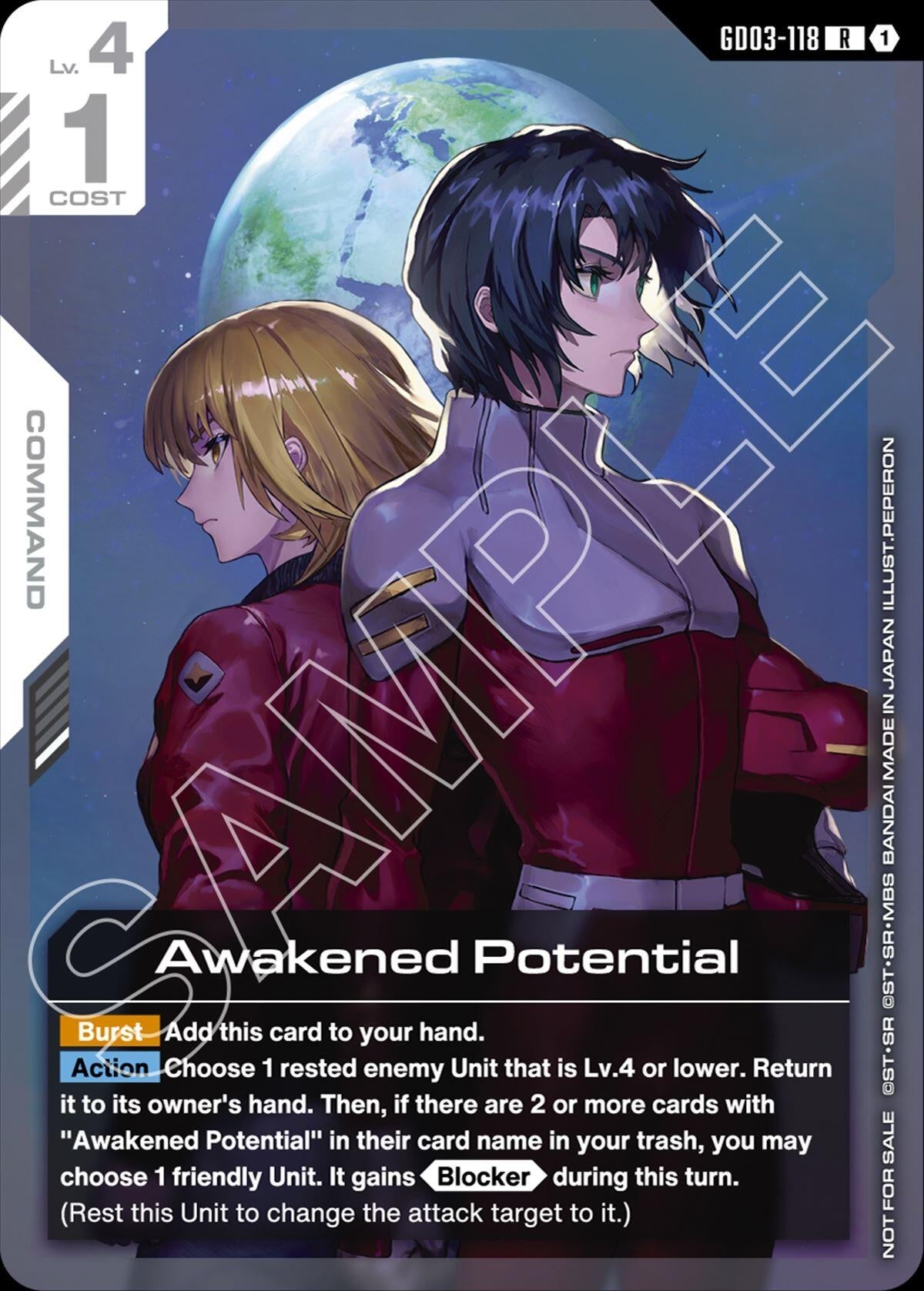 Image for Awakened Potential (Newtype Challenge 2026 Mission 1) (GD03-118) (Gundam Promotional Cards) (GCG-PR) - Gundam Card Game