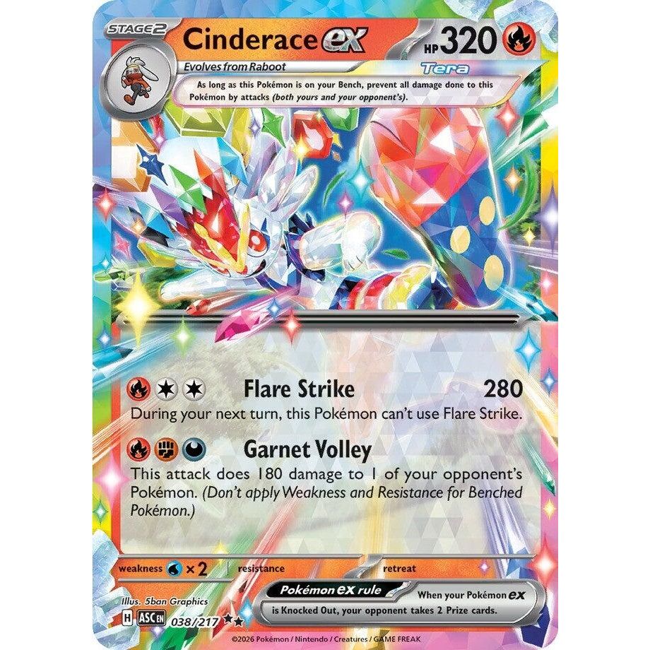 Image for Cinderace ex (038/217) (ME: Ascended Heroes) - Pokemon