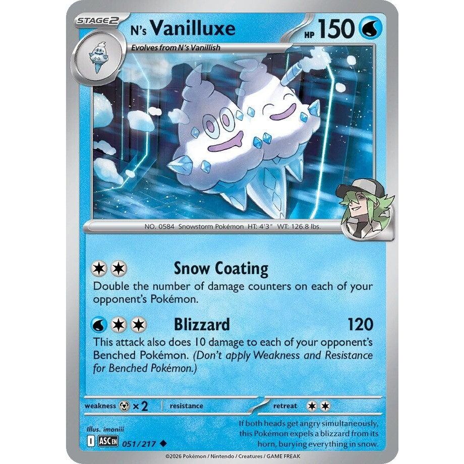 Image for N's Vanilluxe (051/217) (ME: Ascended Heroes) - Pokemon