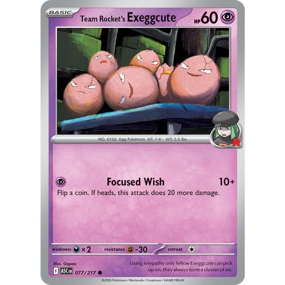 Image for Team Rocket's exeggcute (077/217) (ME: Ascended Heroes) - Pokemon