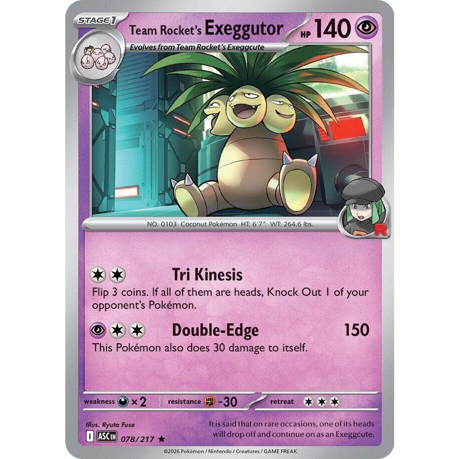 Image for Team Rocket's exeggutor (078/217) (ME: Ascended Heroes) - Pokemon