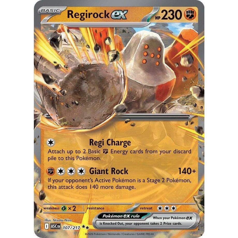 Image for Regirock ex (107/217) (ME: Ascended Heroes) - Pokemon