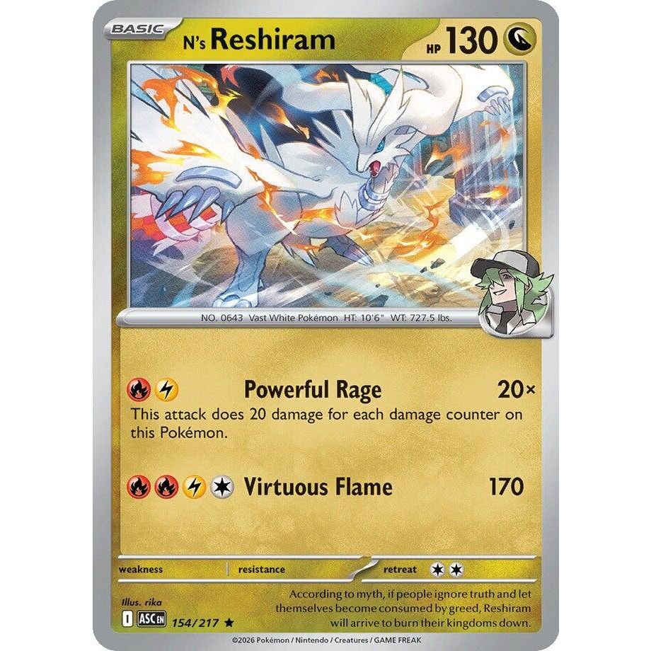Image for N's Reshiram (154/217) (ME: Ascended Heroes) - Pokemon