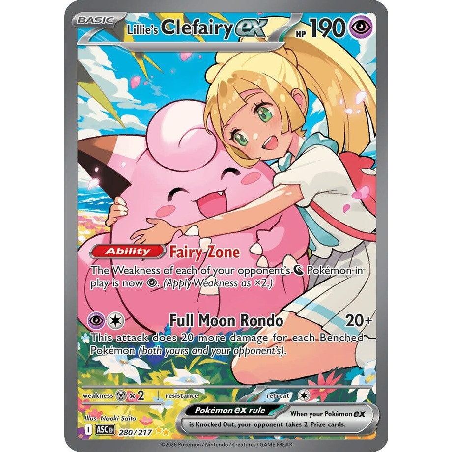 Image for Lillie's Clefairy ex (280/217) (ME: Ascended Heroes) - Pokemon