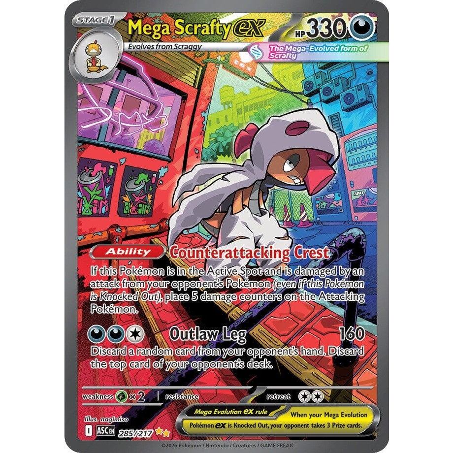 Image for Mega Scrafty ex (285/217) (ME: Ascended Heroes) - Pokemon