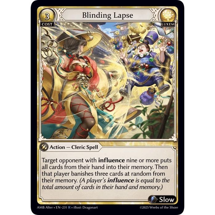 Image for Blinding Lapse (231) (Mortal Ambition Alter Edition) - Grand Archive TCG
