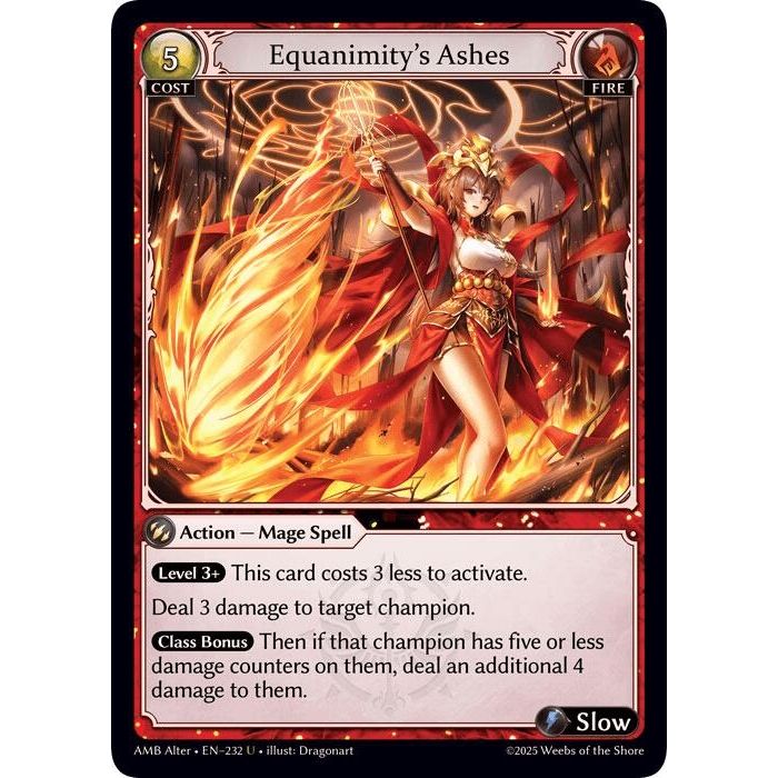 Image for Equanimity's Ashes (232) (Mortal Ambition Alter Edition) - Grand Archive TCG