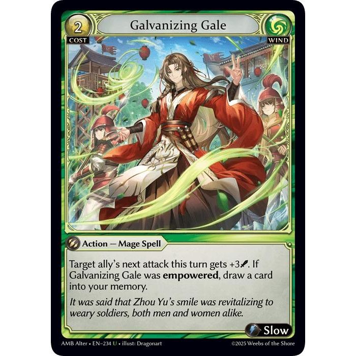 Image for Galvanizing Gale (234) (Mortal Ambition Alter Edition) - Grand Archive TCG