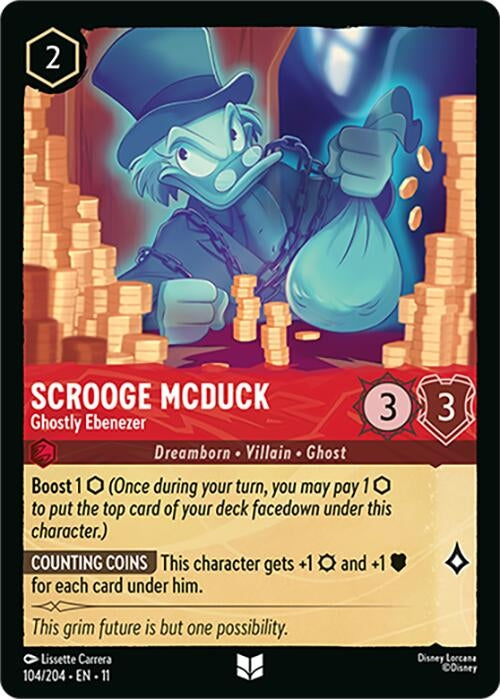 Image for Scrooge McDuck - Ghostly Ebenezer (104/204) (Winterspell) (11) - Disney Lorcana